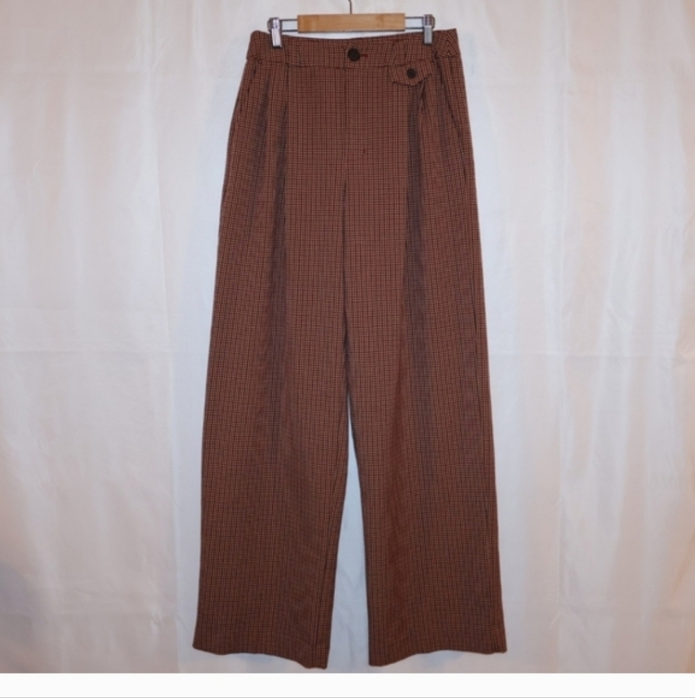 a new day Brown Plaid Wide Leg Pants